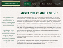 Tablet Screenshot of cambriagroup.com